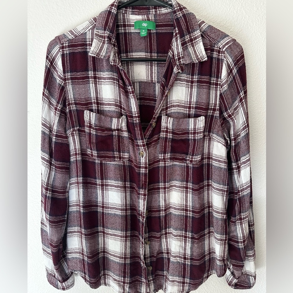 Dip maroon flannel medium